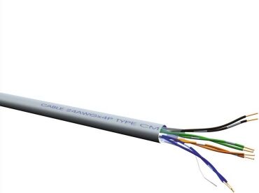 Roline UTP-100M CAT6a Netzwerk Verlegekabel, grau, Draht, LSOH