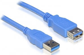 DeLock 82538 - USB3.0 Verlängengerungskabel - USB-A Stecker zu USB-A Buchse Blau - 1m