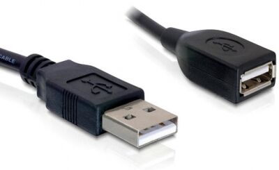 DeLock 82457 - USB 2.0 Verlängerungskabel 13cm - Schwarz