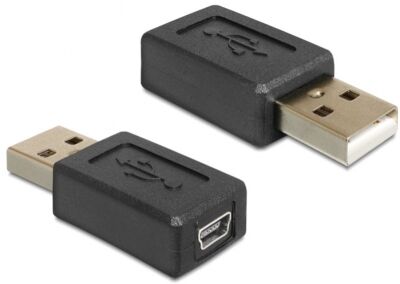 DeLock 65094 - Adapter USB 2.0 A Stecker > mini USB B 5 Pin Buchse