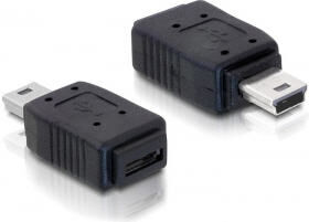 DeLock 65155 - Adapter USB mini Stecker > USB micro-A+B Buchse