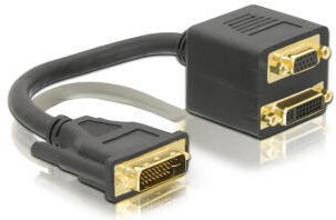 DeLock 65052 - Adapter DVI29 Stecker zu 2x VGA Buchse