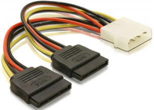 DeLock 60102 - Kabel Power SATA HDD 2x > 4pin Stecker