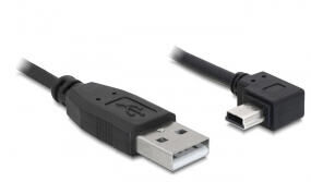 DeLock 82681 - Kabel USB 2.0-A Stecker > USB mini-B 5pin Stecker gewinkelt 1m
