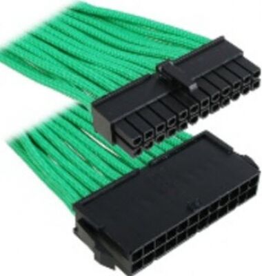 BitFenix 24-Pin ATX Verlängerung 30cm - sleeved green/black