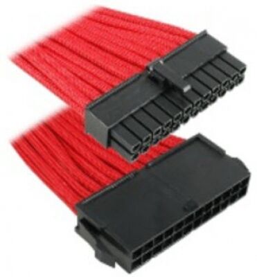 BitFenix 24-Pin ATX Verlängerung 30cm - sleeved red/black