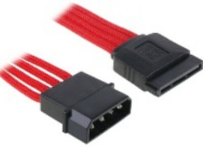 BitFenix Molex zu SATA Adapter 45 cm - sleeved red/black