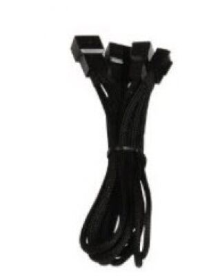 BitFenix 3-Pin zu 3x 3-Pin Adapter 60cm - sleeved black/black