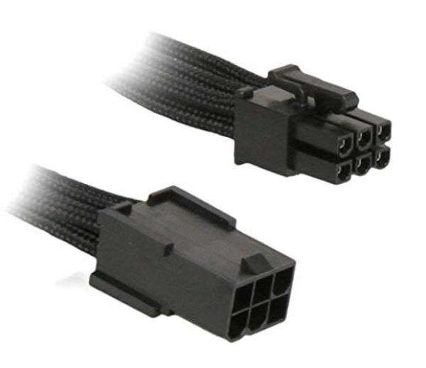 BitFenix 6-Pin PCIe Verlängerung 45cm - sleeved black/black