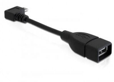 DeLock 83104 - Kabel USB micro-B Stecker gewinkelt > USB 2.0-A Buchse OTG 11 cm
