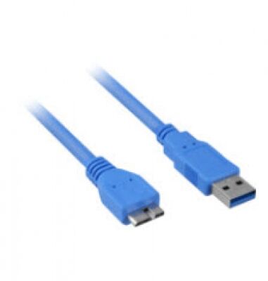 Sharkoon USB3-Kabel Stecker A - Stecker Micro-B - Blau - 3m