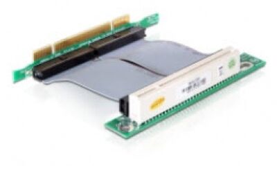 DeLock 41793 - Riser Karte PCI 32 Bit mit flexiblem Kabel 7 cm links gerichtet