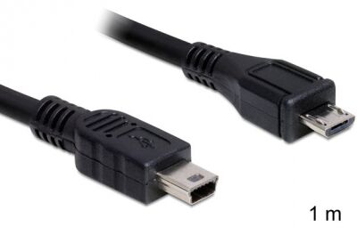 DeLock 83177 - Kabel USB 2.0 micro-B Stecker > USB mini Stecker 1 m