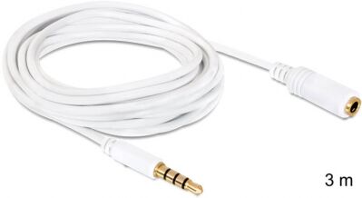 DeLock 84483 - Kabel Audio Klinke 3.5 mm Stecker / Buchse Iphone 4 Pin - 3 m