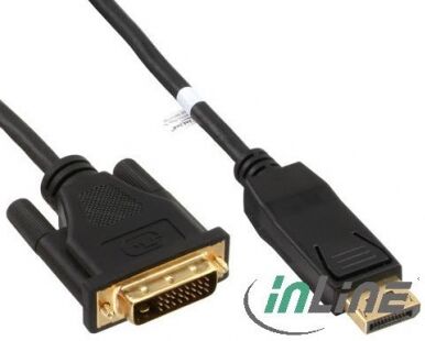 InLine DisplayPort zu DVI Konverter Kabel 1m - schwarz