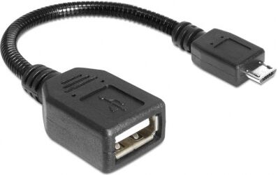 DeLock 83293 -Kabel USB micro-B Stecker > USB 2.0-A Buchse OTG flexibel 18 cm