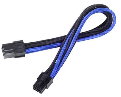 Silverstone ssT-PP07-IDE6BA - 1 x 6pin to PCI-E 6pin connector - Black/Blue