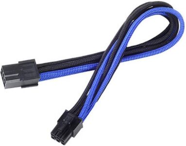 Silverstone ssT-PP07-IDE6BA - 1 x 6pin to PCI-E 6pin connector - Black/Blue