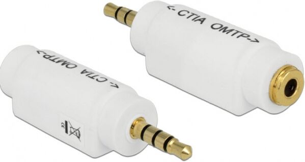 DeLock 65590 - Adapter 3,5 mm 4 Pin Klinkenstecker > 3,5 mm 4 Pin Klinkenbuchse (ändert die Pinbelegung)