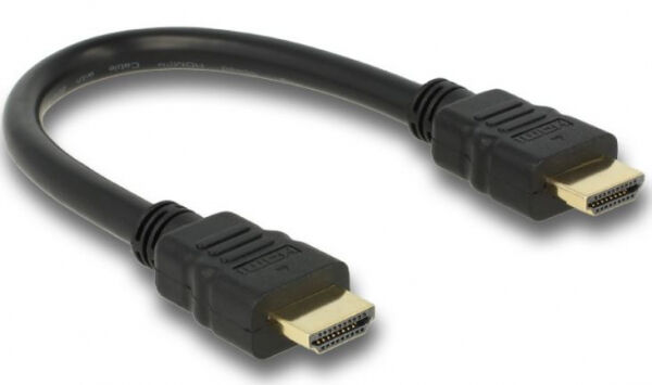 DeLock 83352 - Kabel High Speed HDMI mit Ethernet – HDMI A Stecker > HDMI A Stecker 4K 25 cm