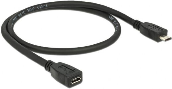 DeLock 83567 - Verlängerungskabel USB 2.0 Typ Micro-B Stecker > USB 2.0 Typ Micro-B Buchse 0,5 m