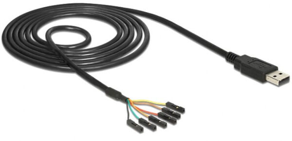 DeLock 83787 - Kabel USB Stecker > TTL 6 Pin Pin Header Buchse einzeln 1,8 m (3,3 V)