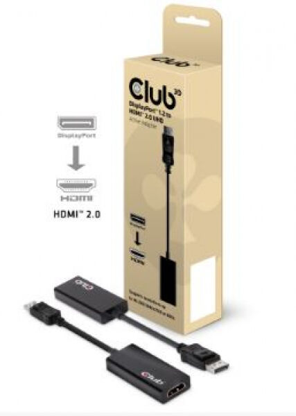 Club 3D CAC-1070 - Adapter DisplayPort > HDMI 2.0 3D aktiv