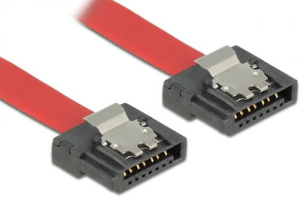 DeLock 83833 - Kabel SATA FLEXI 6 Gb/s 20 cm rot Metall