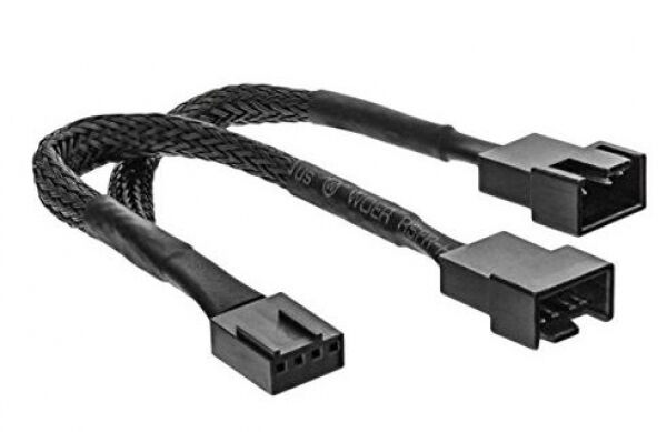 InLine 33328Y - Y-Kabel für Lüfter PWM, 4pol Molex 1 Stecker / 2 Buchse