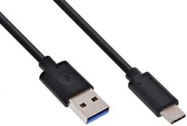 InLine 35711 - USB 3.1 Kabel Typ C Stecker an A Stecker / schwarz - 1m