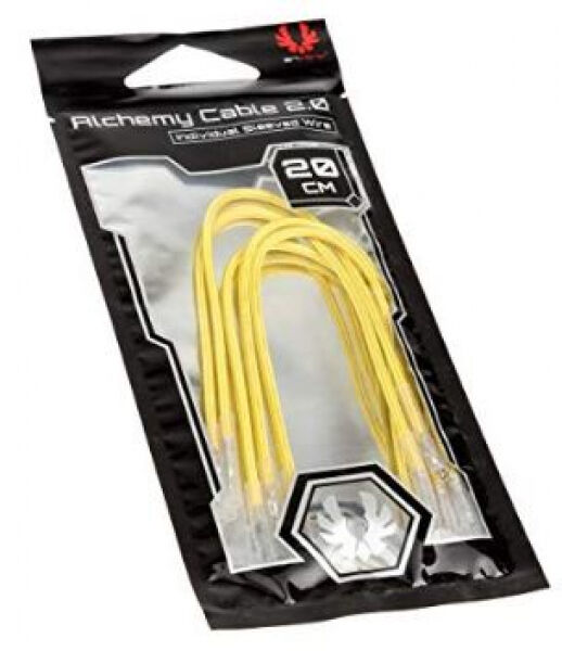 BitFenix Alchemy 2.0 PSU Cable, 5x 20cm - gelb