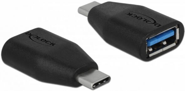 DeLock 65519 - SuperSpeed USB 10 Gbps (USB 3.1 Gen 2) USB Type-C Stecker > Typ-A Buchse schwarz