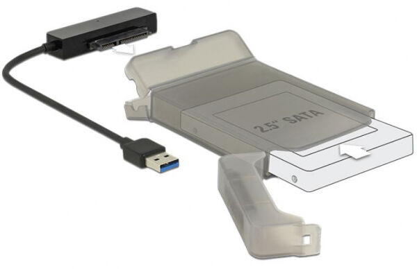 DeLock 62742 - Konverter USB 3.0 Typ-A Stecker > 22 Pin SATA 6 Gb/s mit 2.5 Zoll Schutzhülle