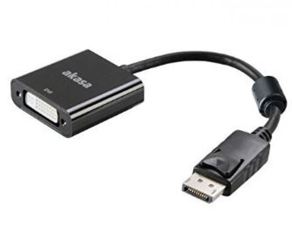 Akasa AK-CBDP15-20BK - DisplayPort Adapter (aktiv) auf DVI - schwarz