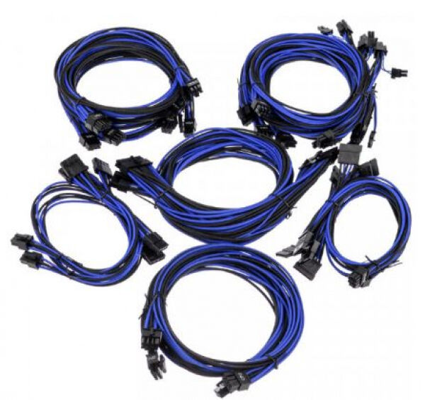 Super Flower Sleeve Cable Kit Pro - schwarz/blau