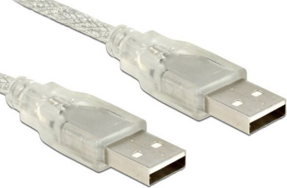 Delock 83886 - USB Kabel A -> A St/St 0.50m transparent