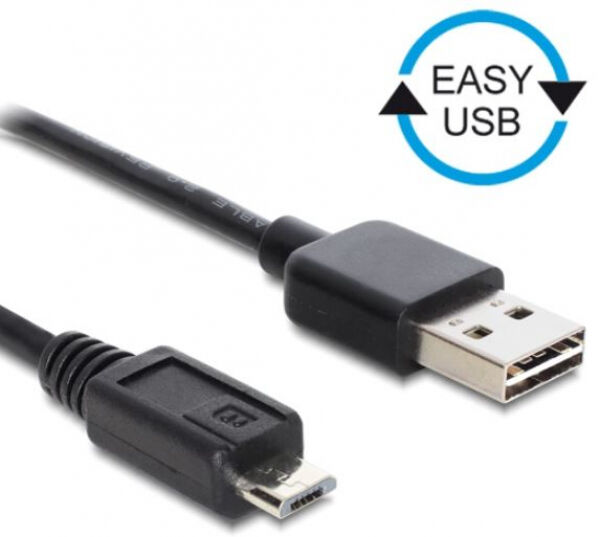 Delock 83366 - USB Kabel A -> Micro-B St/St 1.00m