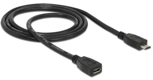 Delock 83248 - USB Verlängerung Micro-B -> Micro-B St/Bu 1.00m
