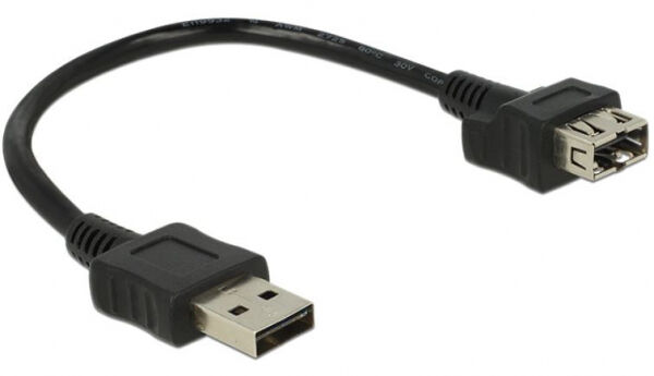 Delock 83665 - USB Verlängerung A -> A St/Bu 2.00m Easy USB Shape Cable