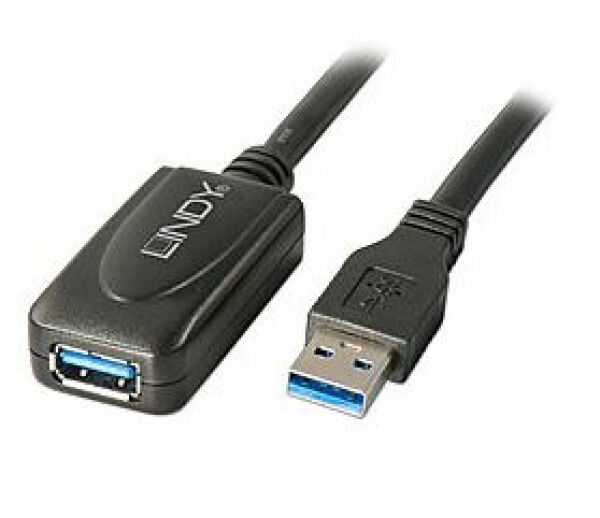 Lindy 43155 - USB 3.0 Aktiv-Verlängerung 5m