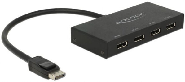 DeLock 8764 - Displayport 1.2 Splitter 1 x Displayport in > 4 x Displayport out 4K