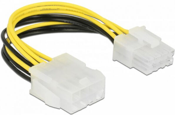 DeLock 85451 - Verlängerungskabel Stromversorgung 8 Pin EPS Stecker > Buchse 15 cm