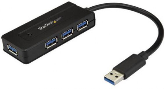 StarTech.com Startech ST4300MINI - 4 Port USB 3.0 Hub - Mini Hub mit Ladeanschluss - Inkl. Netzteil