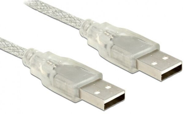 DeLock 83888 - Kabel USB 2.0 Typ-A Stecker > USB 2.0 Typ-A Stecker 1.5 m transparent