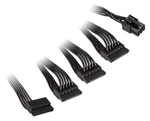 Kolink modulares Anschluss-Kabel für Continuum-Netzteile 4x SATA - schwarz