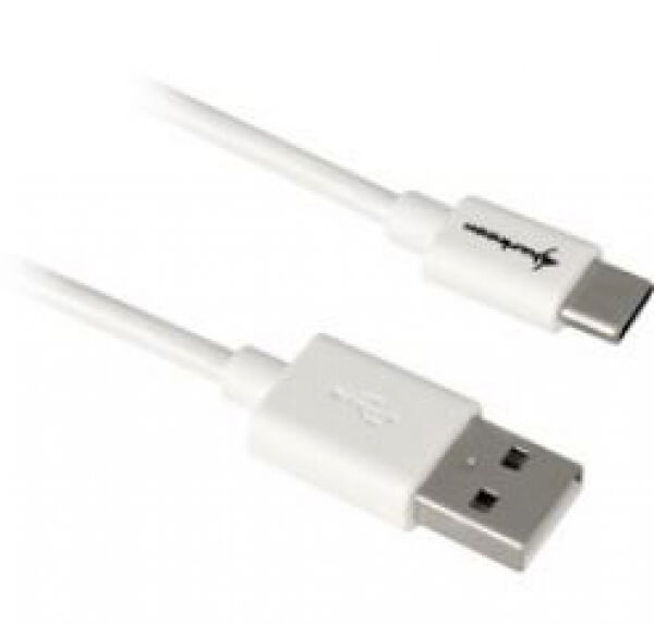 Sharkoon Kabel USB-A 2.0 (Stecker) > USB-C (Stecker) - Weiss - 3m