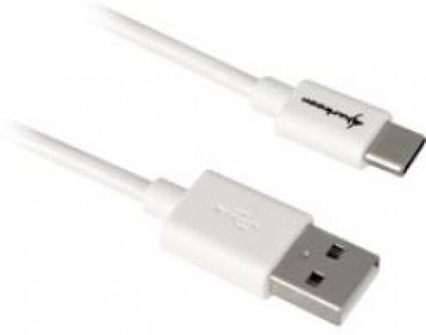 Sharkoon Kabel USB-A 2.0 (Stecker) > USB-C (Stecker) - Weiss - 0.5m