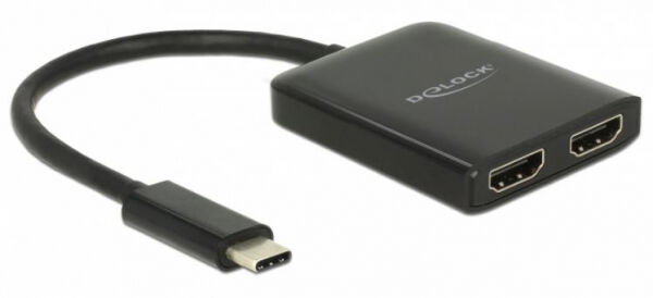 DeLock 87719 - USB Type-C Splitter (DP Alt Mode) > 2 x HDMI out 4K 30 Hz