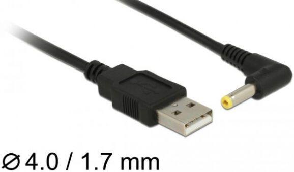 DeLock 85544 - Stromkabel USB > DC 4,0 x 1,7 mm Stecker 90 Grad 1,5 m