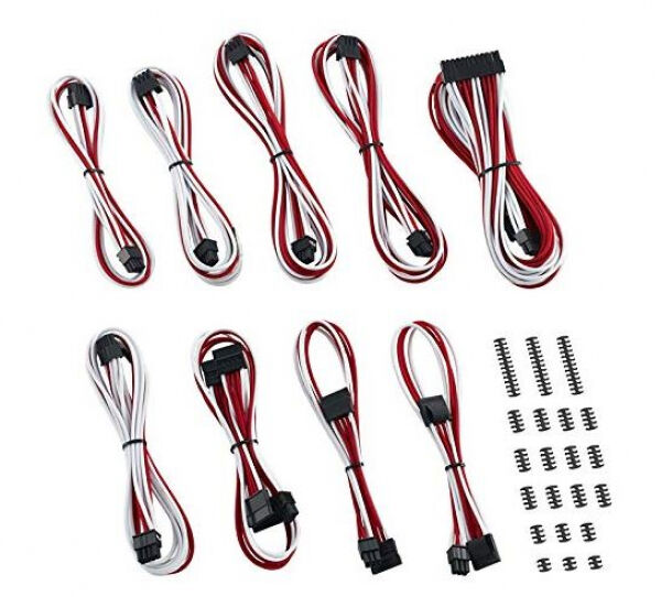 CableMod Classic ModMesh C-Series Cable Kit Corsair RMi & RMx - Weiss/rot